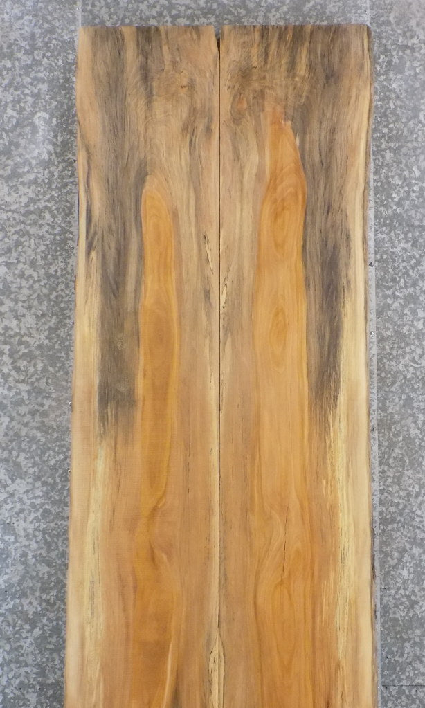 2- Live Edge Spalted Maple Bookmatched Dining Table Top Slabs 20190-20191