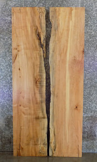 Thumbnail for 2- Rustic Live Edge Bookmatched Maple Dining Table Top Slabs 20295-20296