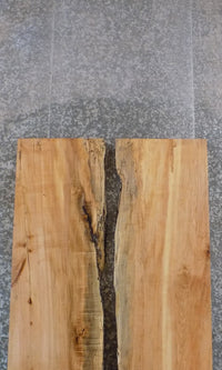 Thumbnail for 2- Rustic Live Edge Bookmatched Maple Dining Table Top Slabs 20295-20296