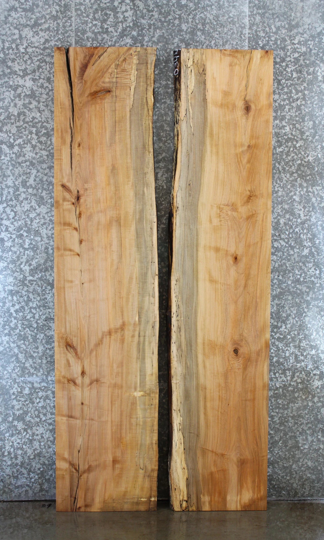 2- Spalted Maple Live Edge Dining Table Top Slabs 20549-20550