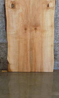 Thumbnail for 2- Bookmatched Live Edge Maple Dining Table Top Slabs 20570-20571