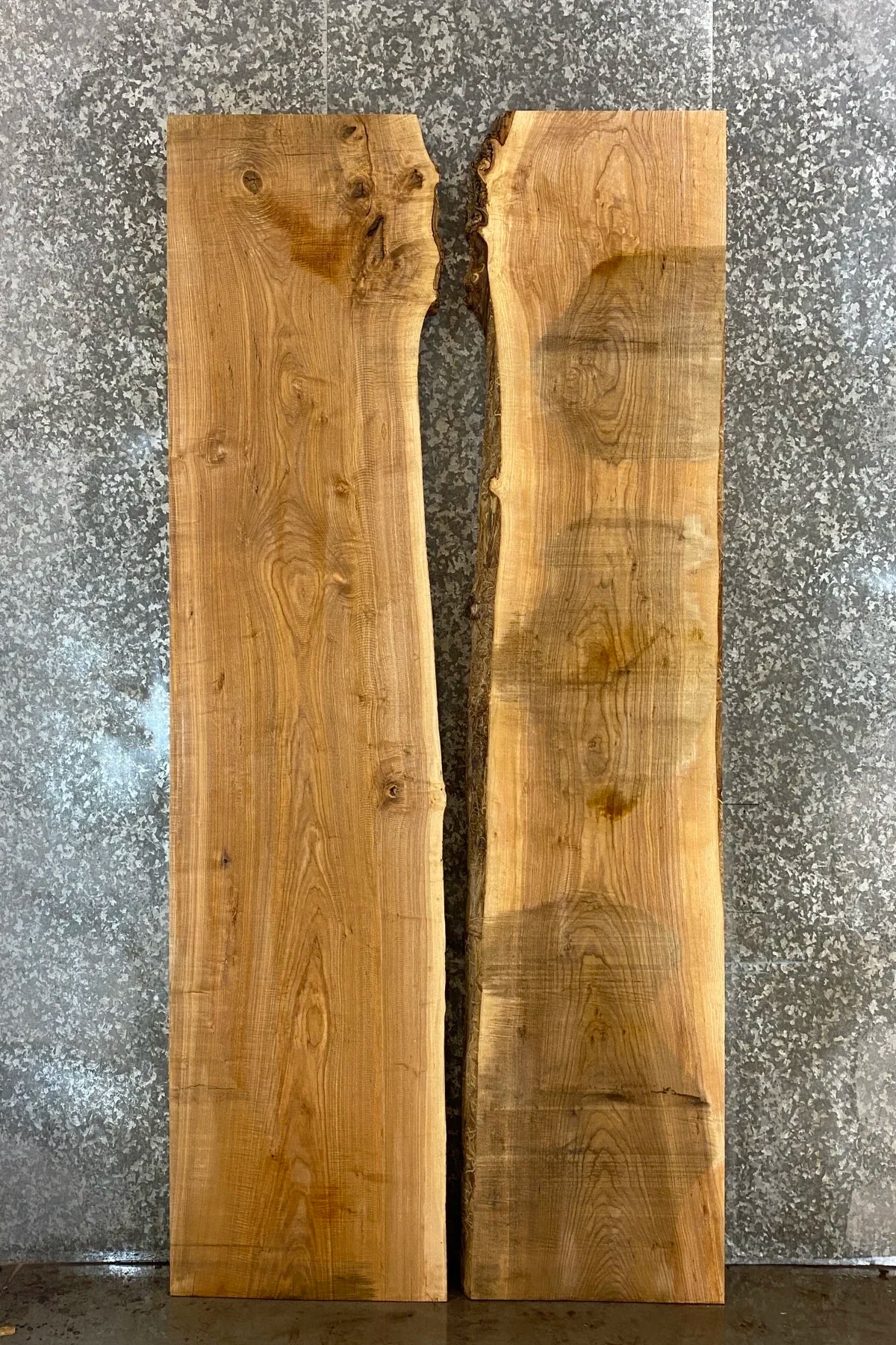 2- Live Edge Ash Rustic Dining Room, Kitchen Table Top Set 20577-20578
