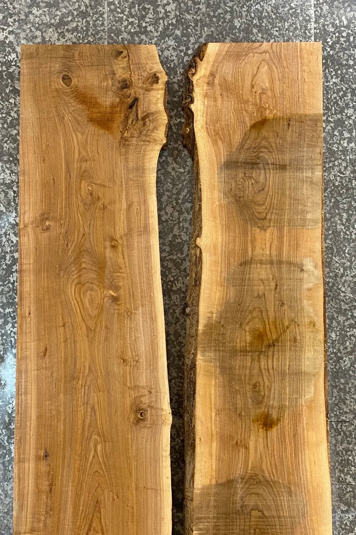2- Live Edge Ash Rustic Dining Room, Kitchen Table Top Set 20577-20578