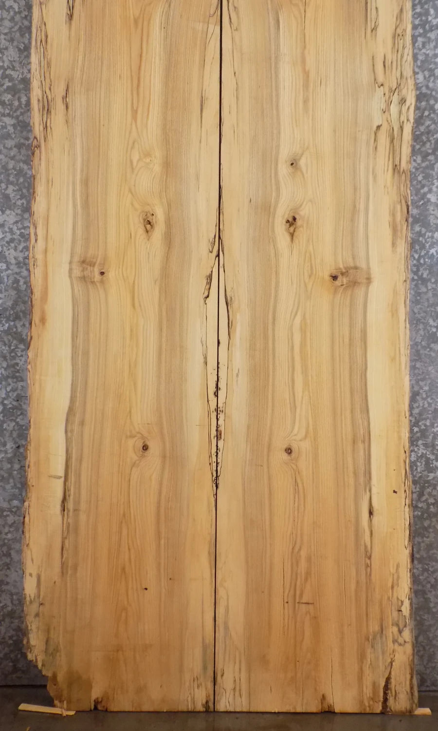 2- Live Edge Hackberry Bookmatched Dining Table Top Slabs 20579-20580