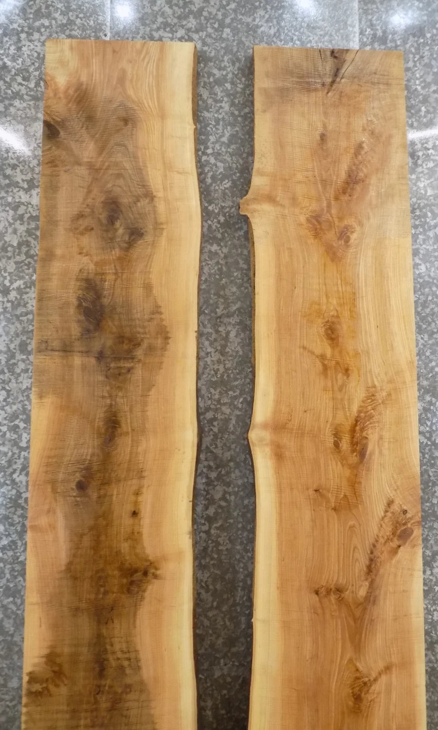 2- Live Edge Ash Conference Table Top Set, Dining Table Slabs 20615-20616