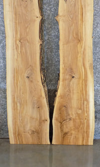 Thumbnail for 2- Rustic Live Edge Ash Bookmatched River Table Top Slabs 20637-20638