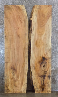 Thumbnail for 2- Bookmatched Live Edge Spalted Maple Dining Table Top Slabs 361-362