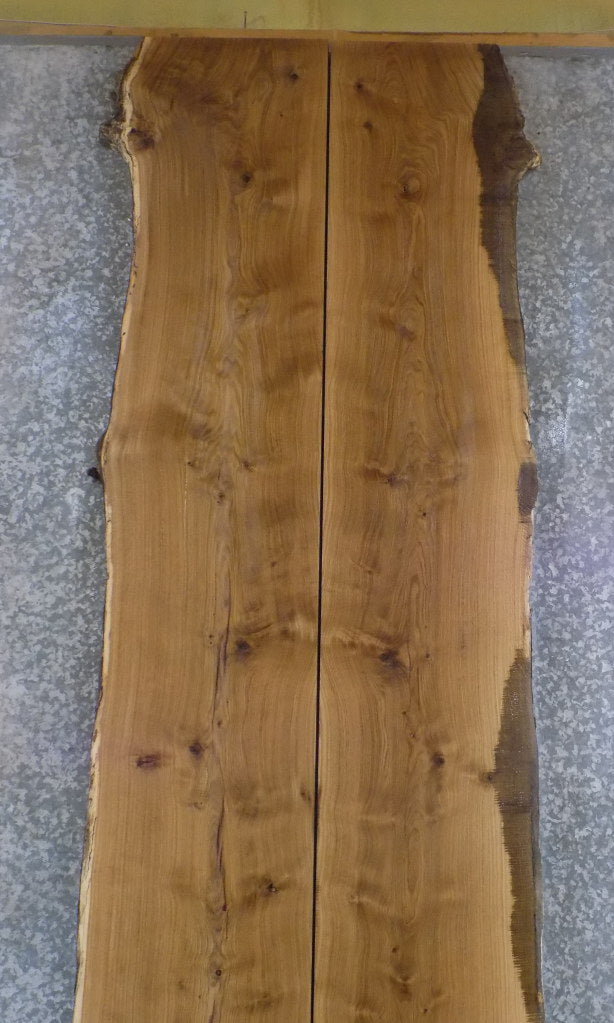 2- Live Edge Bookmatched White Oak Conference Table Top Slabs 45000-45001