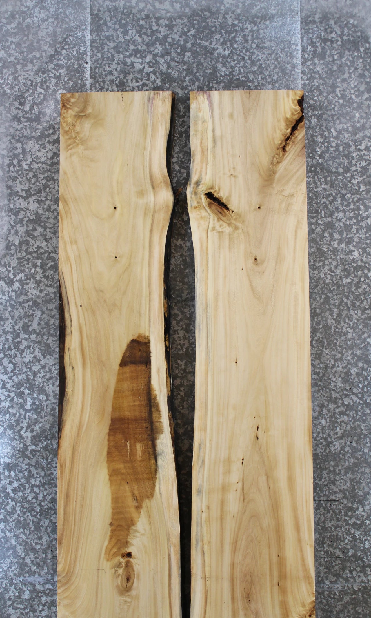 2- Natural Edge Maple Dining Table Top, Wood Live Edge Slabs 818-819