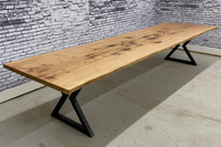 Thumbnail for Live Edge Dining Table with Hourglass Legs