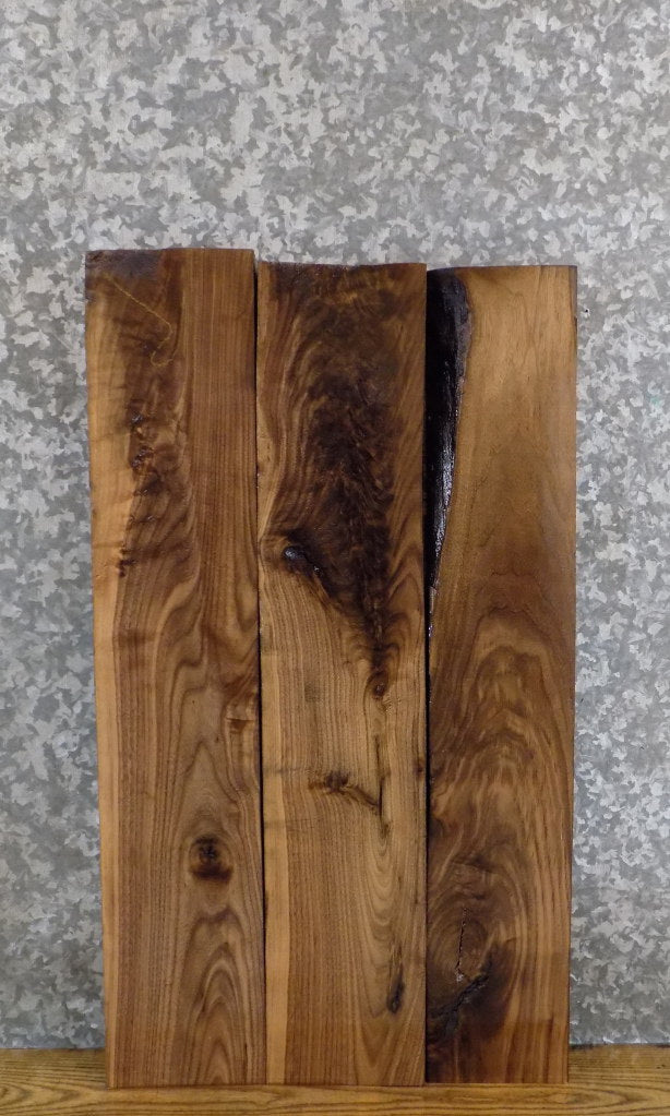 3- Reclaimed Kiln Dried Black Walnut Lumber Boards/Shelf Slabs 15303-15305