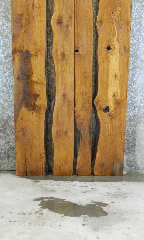 4- Live Edge Bookmatched White Oak Table Top Slabs CLOSEOUT 20668-20671