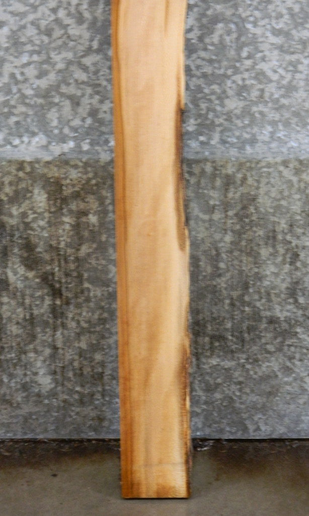 Rustic Partial Live Edge Bark Maple Mantel Wood Slab CLOSEOUT 40730
