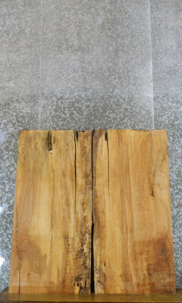 2- Bookmatched Spalted Maple Office Desk Top Slabs CLOSEOUT 595-596