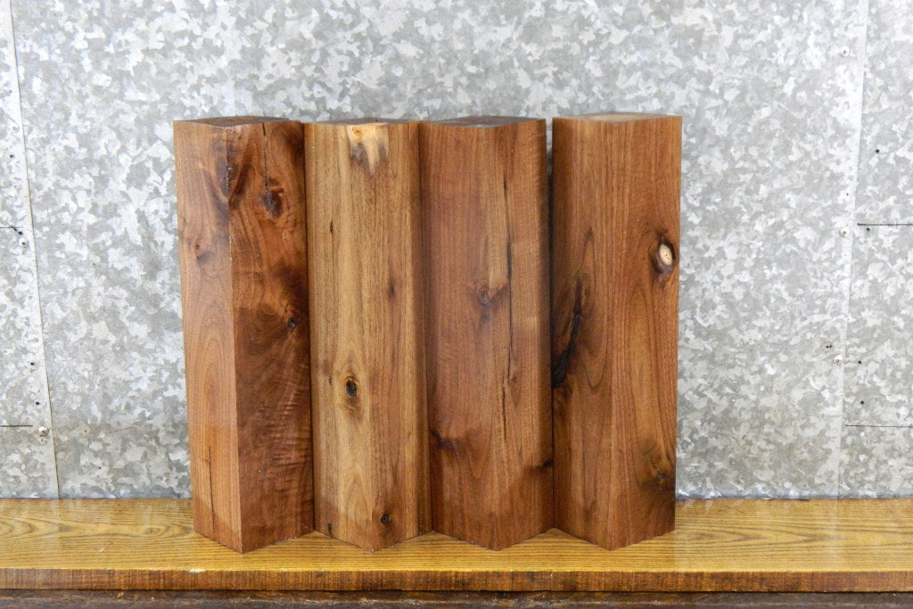 4- Kiln Dried Black Walnut Reclaimed 4x4/Turning Blocks/Blanks 9372