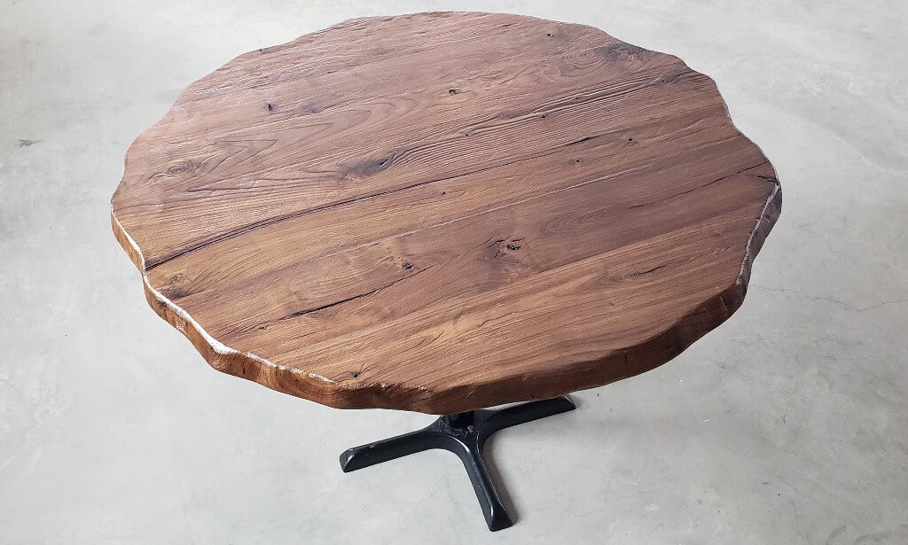 1 1/2" Thick Solid Wood Custom Round Table Top  - 18" to 60"