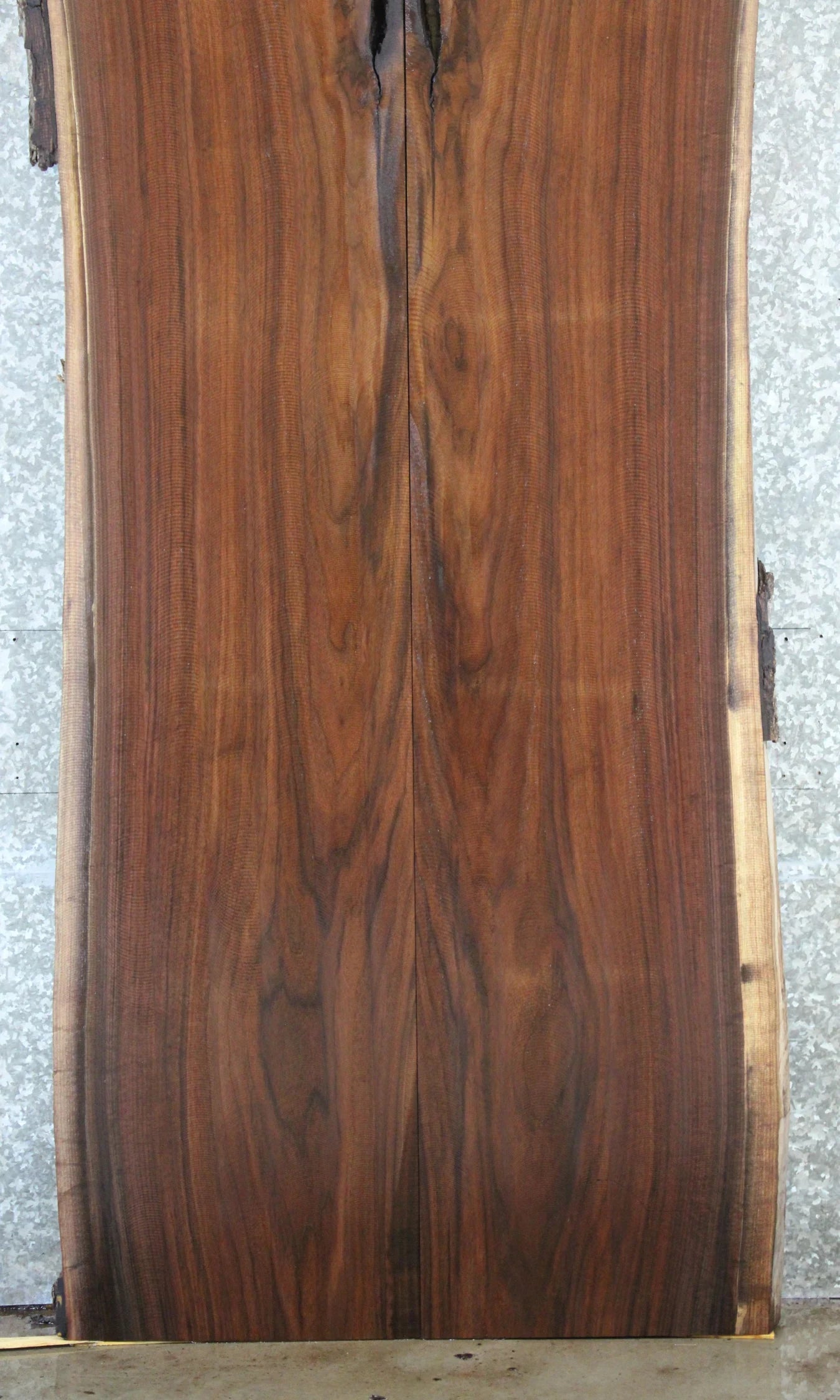 2- Rustic Black Walnut Live Edge Dining Table Top 1003-1004