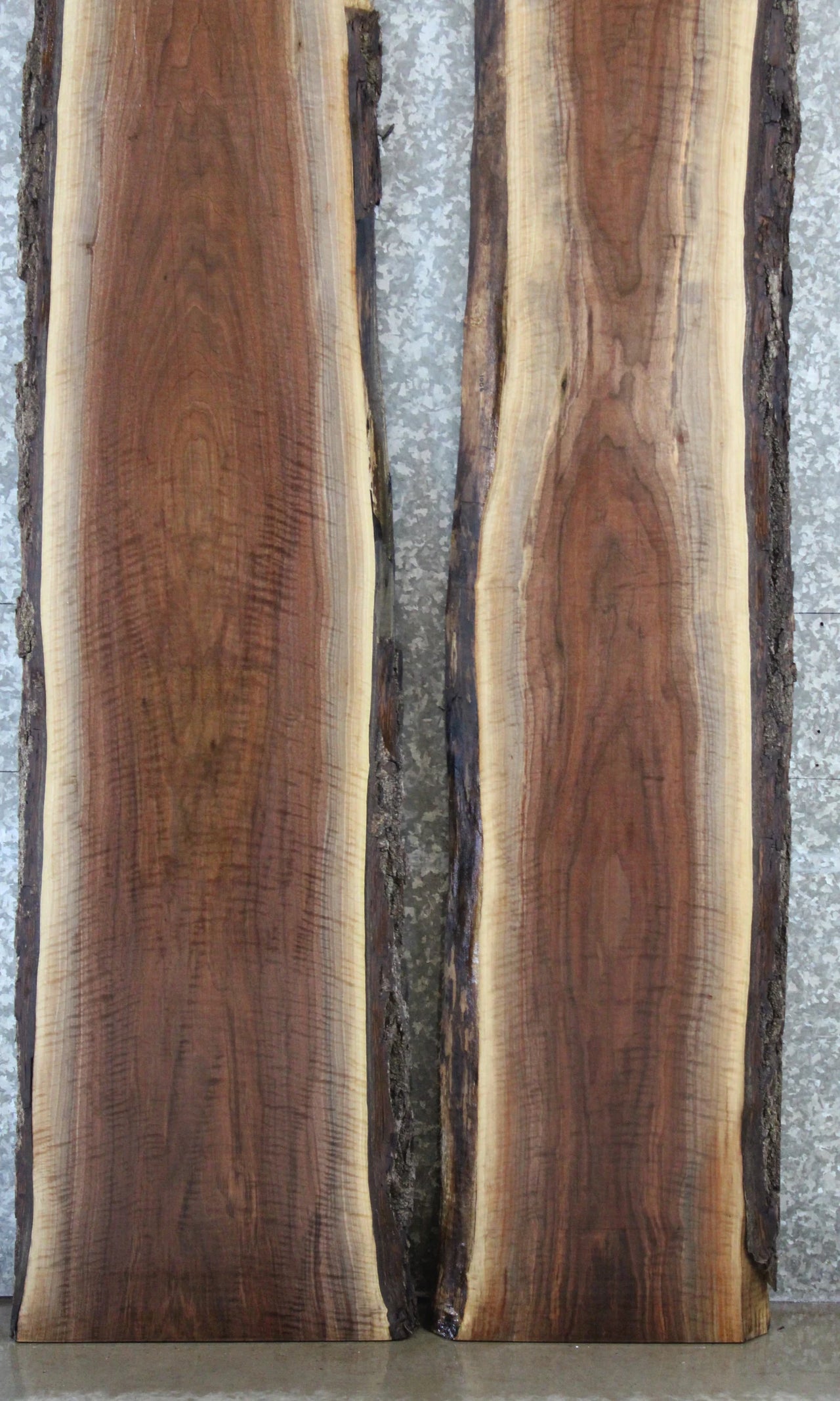 2- Live Edge Black Walnut Table Top Slabs, Epoxy River Project 1005-1006