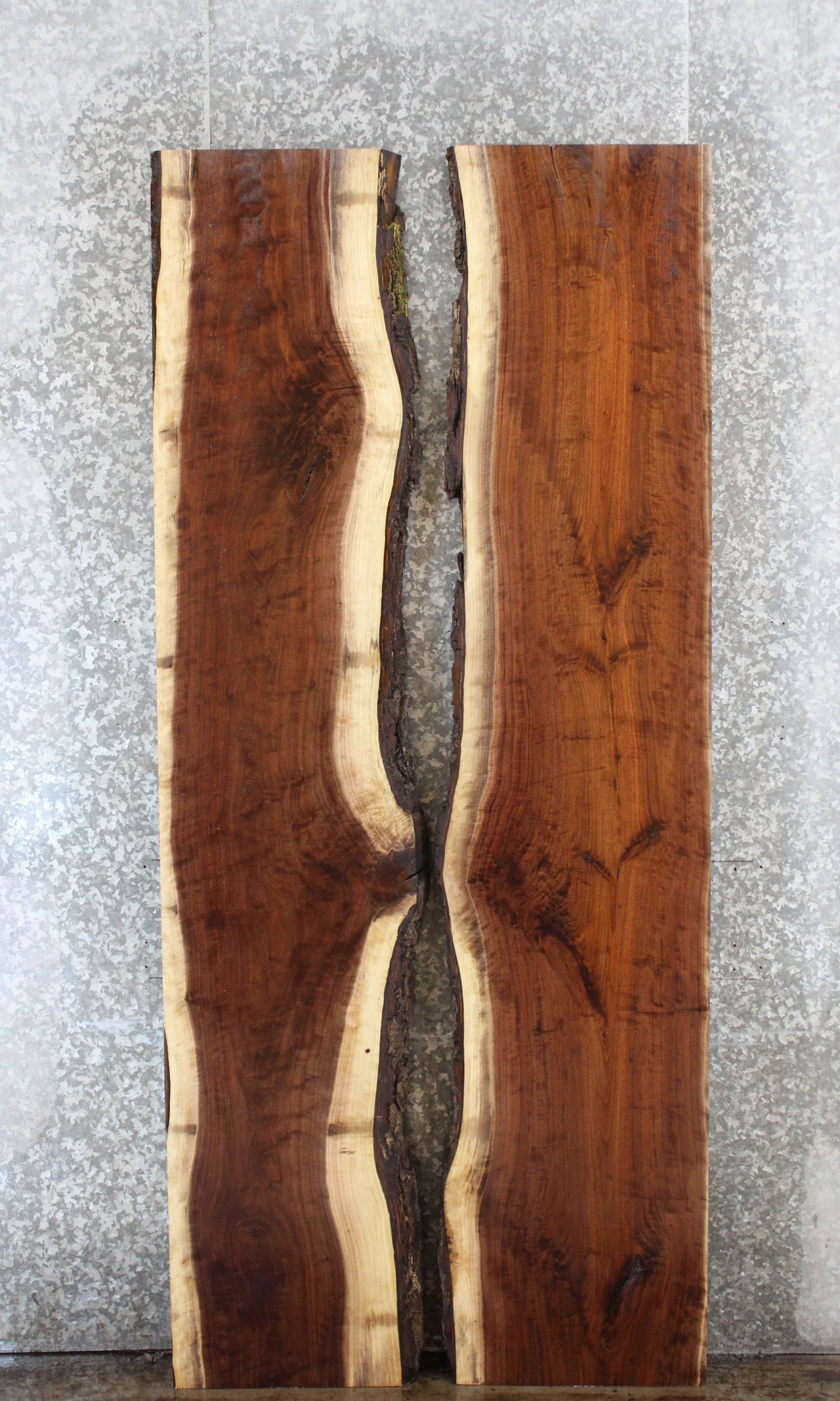 2- Live Edge Black Walnut Slab, Kitchen Counter Top Wood 1009-1010