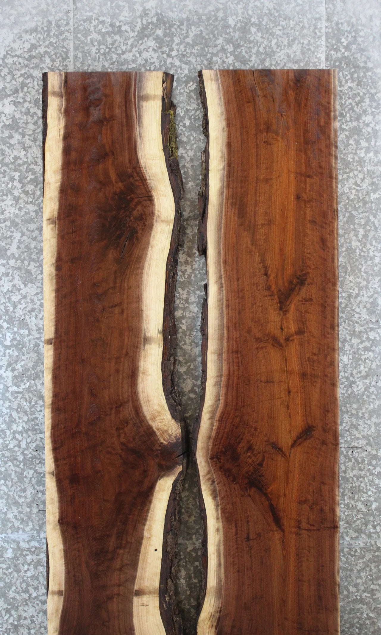 2- Live Edge Black Walnut Slab, Kitchen Counter Top Wood 1009-1010