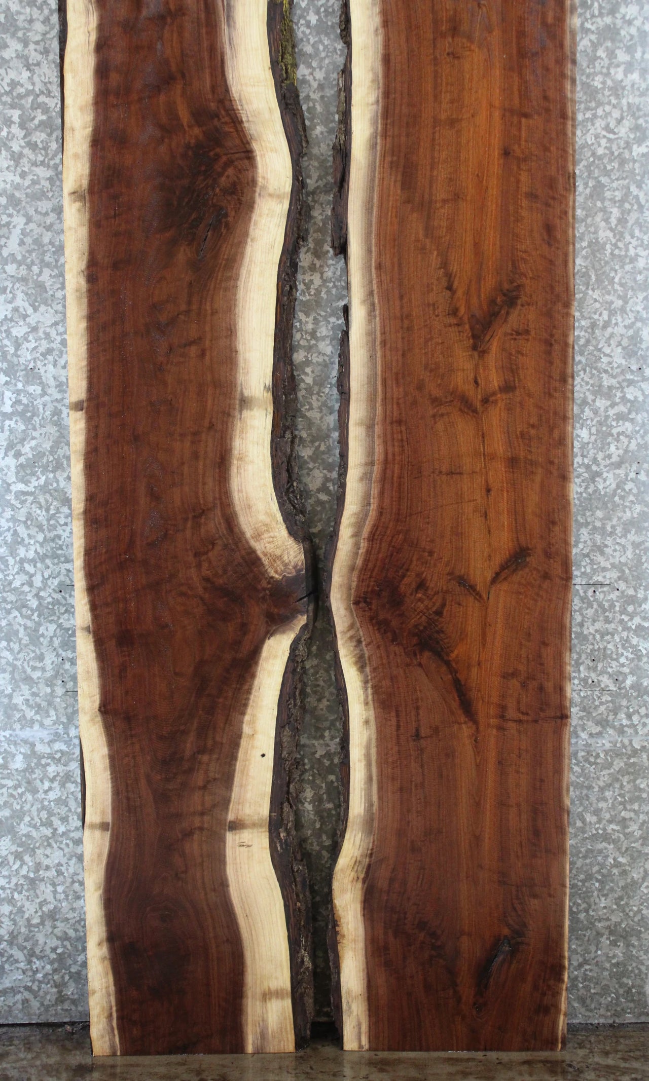 2- Live Edge Black Walnut Slab, Kitchen Counter Top Wood 1009-1010