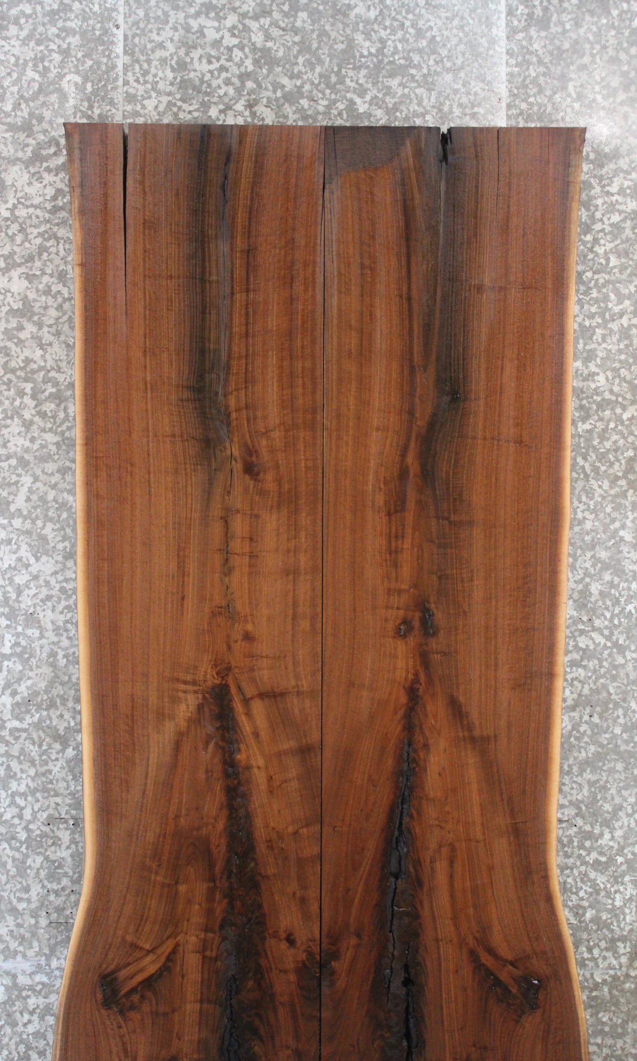 2- Black Walnut Live Edge Book Match Table Top 1009-1010
