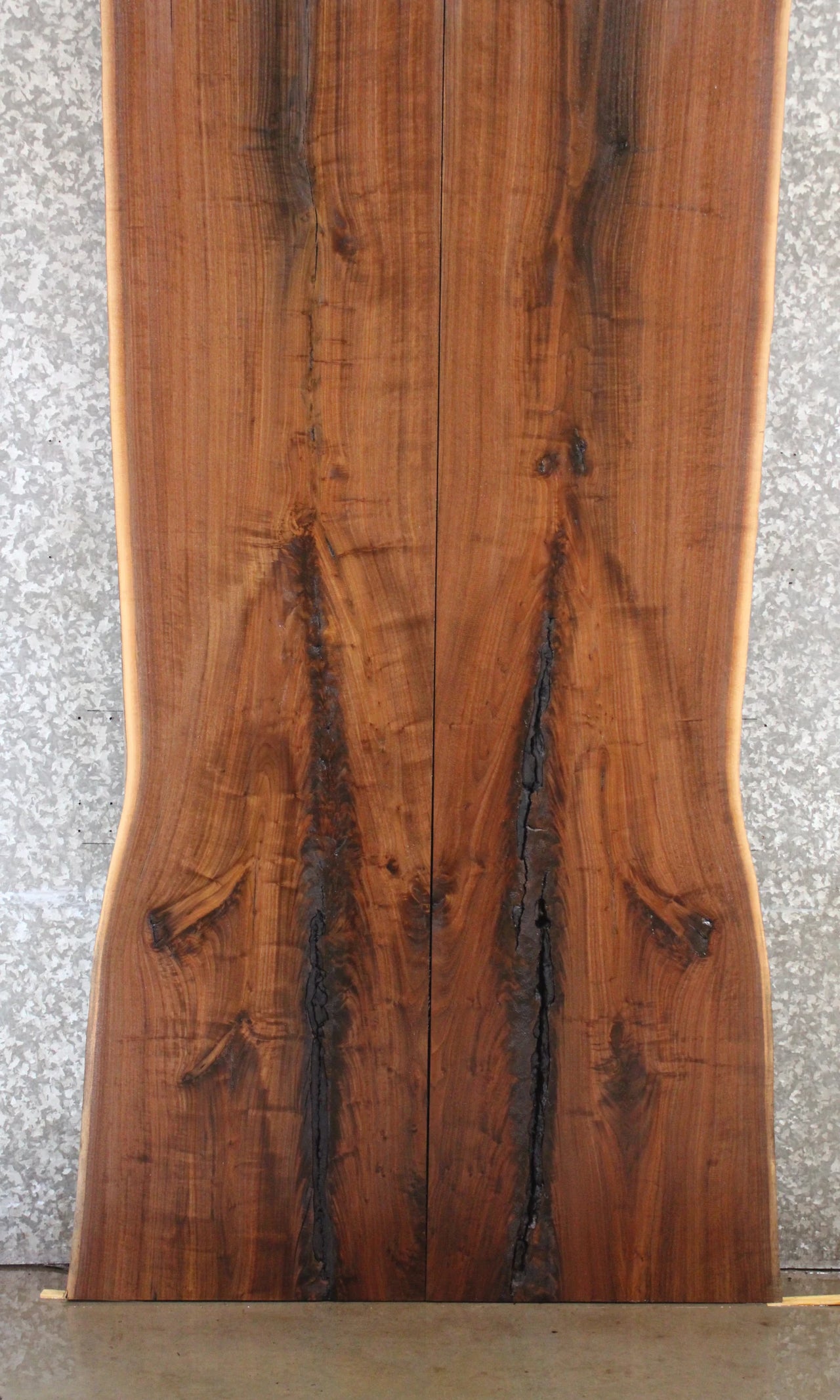 2- Black Walnut Live Edge Book Match Table Top 1009-1010