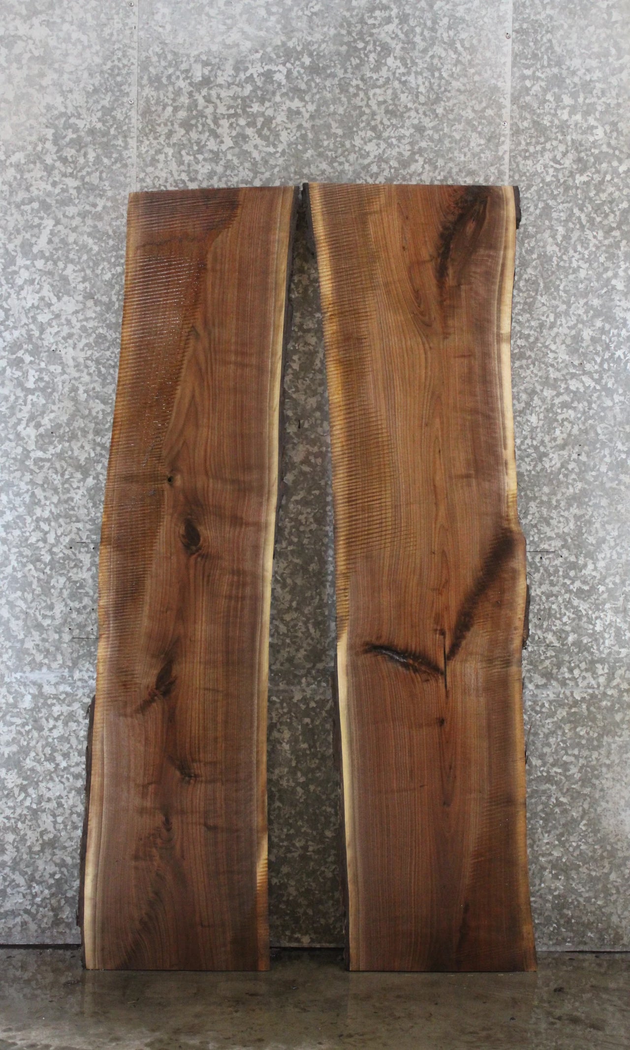 2- Black Walnut Live Edge River Table/Bench Slabs 1011-1012