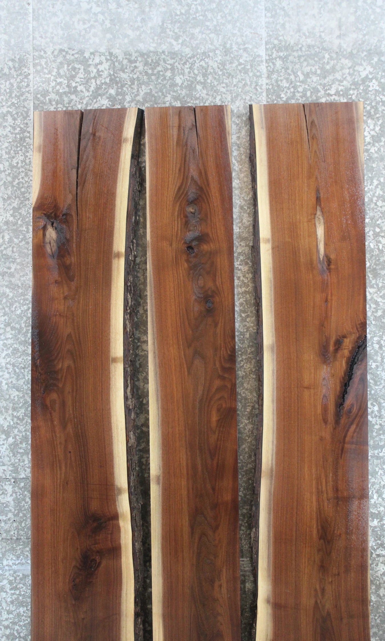 3- Black Walnut Live Edge Kitchen/Dining Table Top Slabs 1013-1015
