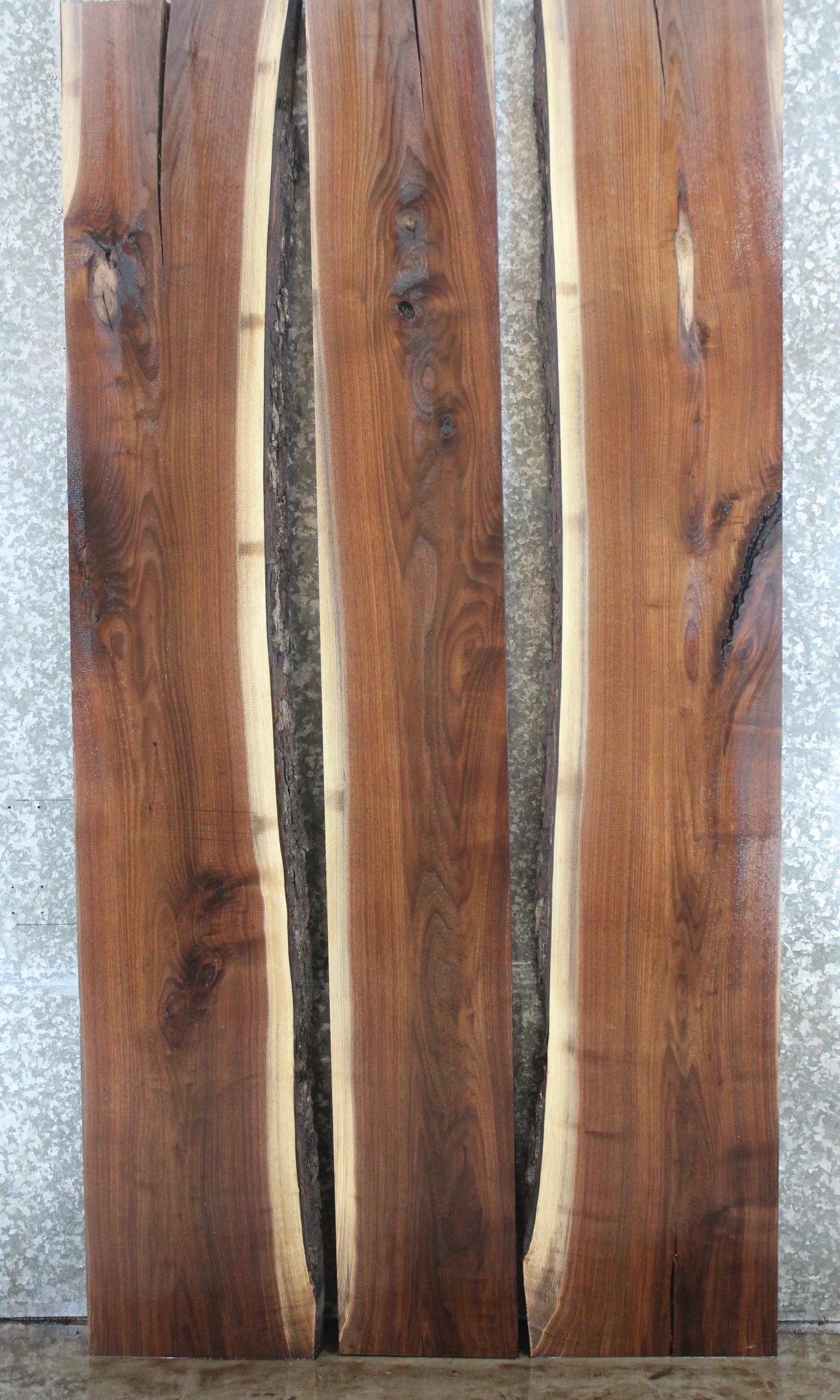 3- Black Walnut Live Edge Kitchen/Dining Table Top Slabs 1013-1015