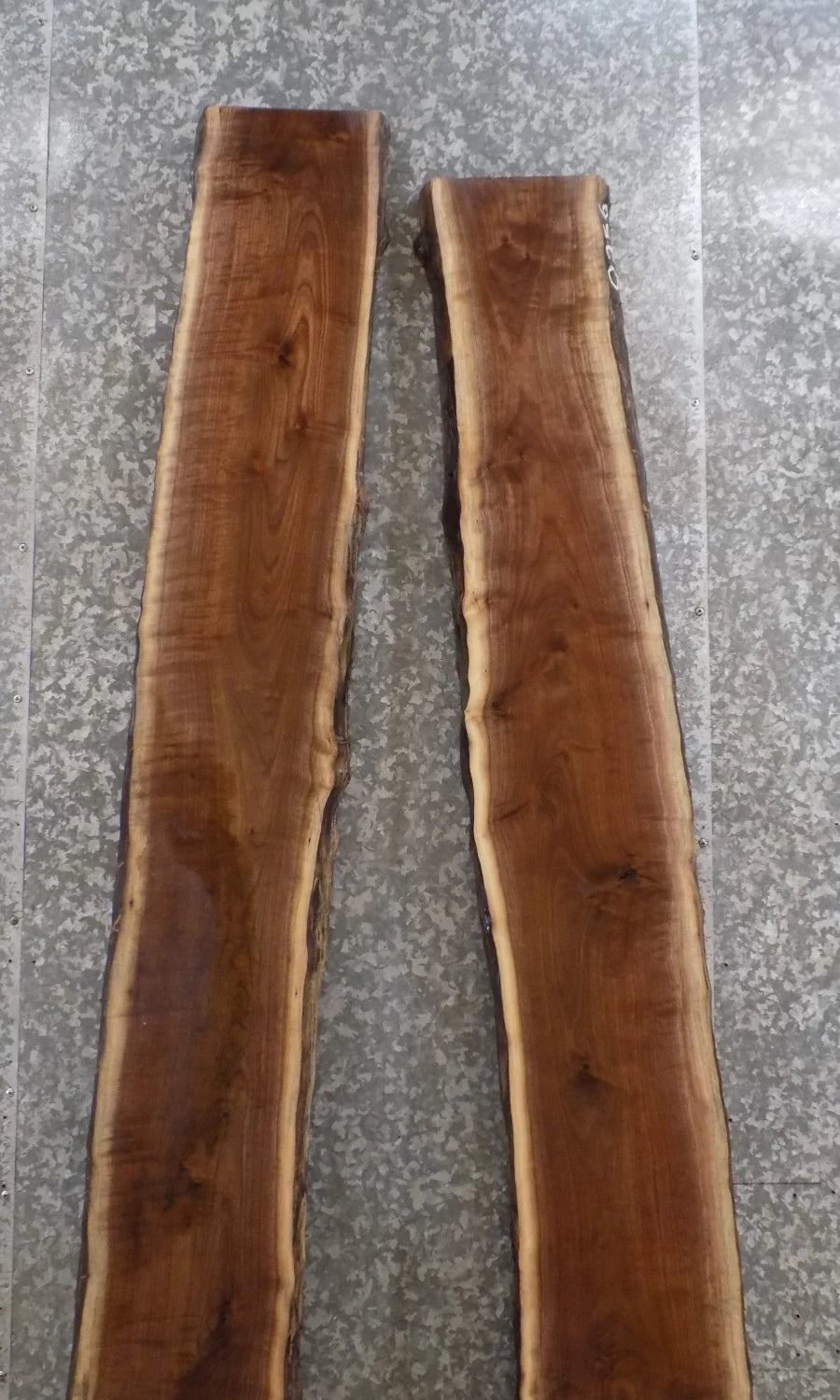 2- Live Edge Black Walnut River Table/Bar Top Wood Slabs 1019-1020