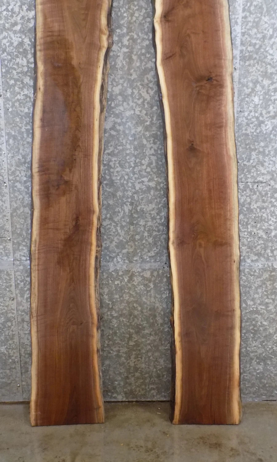 2- Live Edge Black Walnut River Table/Bar Top Wood Slabs 1019-1020