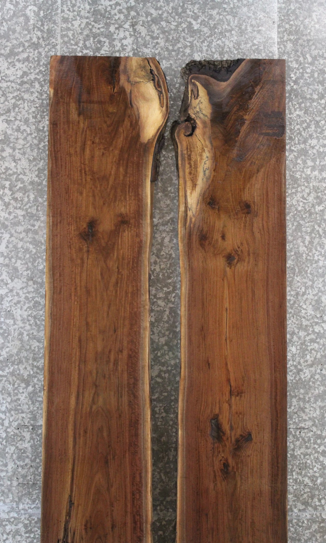 2- Black Walnut Live Edge Wood Dining Table Top/Bar Slabs 1019-1020