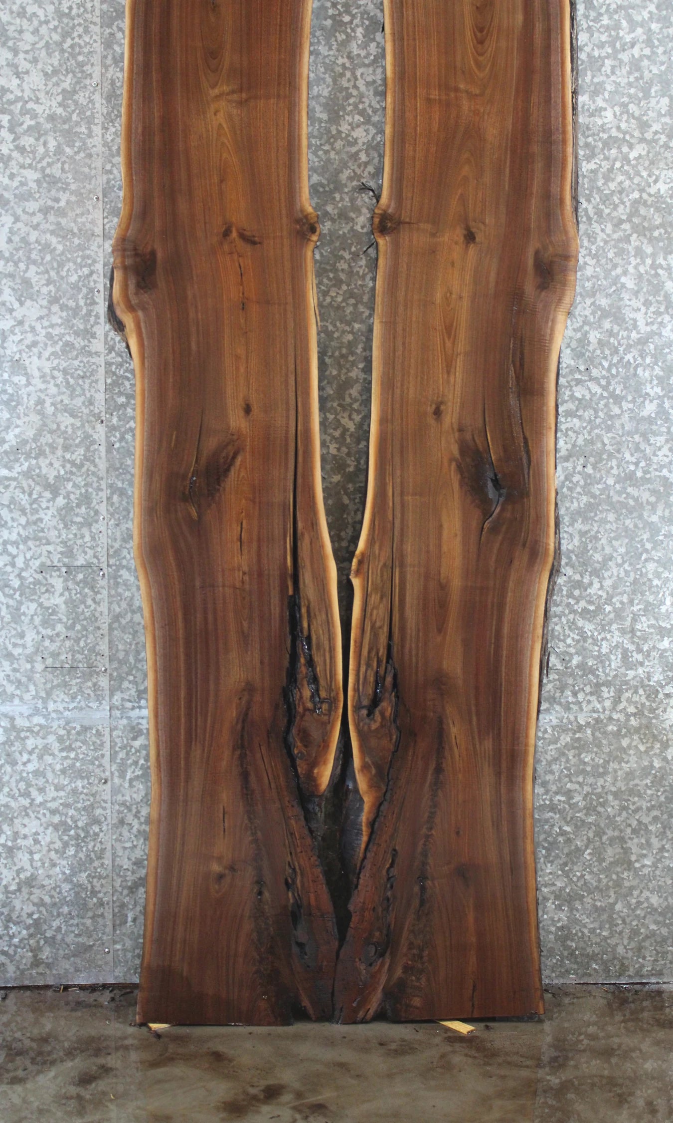 2- Bookmatched Black Walnut Live Edge River Table/Epoxy Project 1068-1069