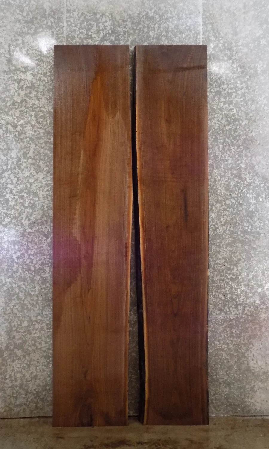 2- Live Edge Black Walnut Conference Table Top Slabs 1093-1094