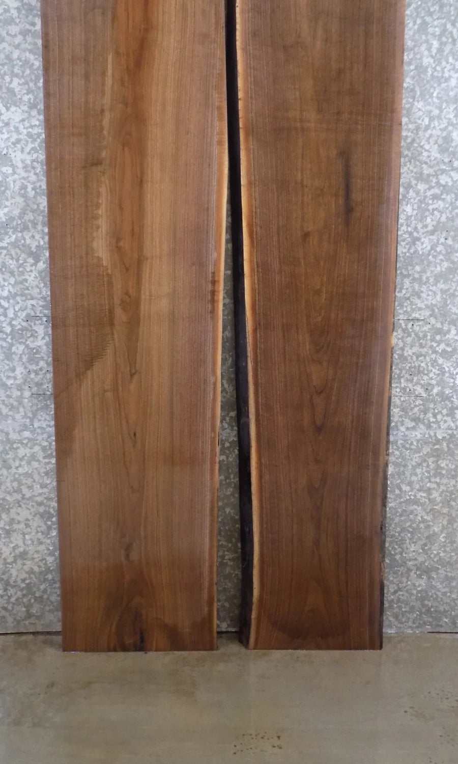 2- Live Edge Black Walnut Conference Table Top Slabs 1093-1094