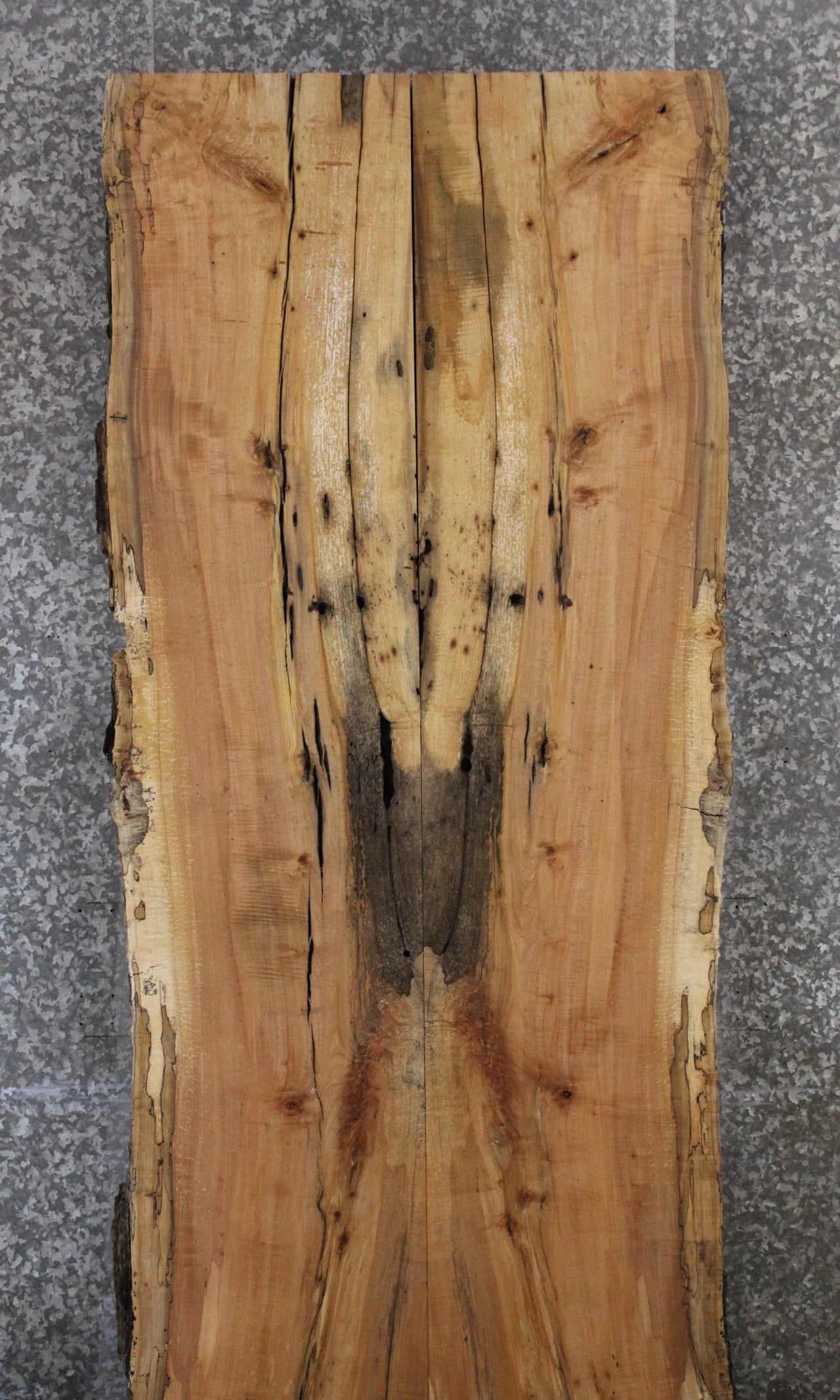 2- Spalted Maple Live Edge Book Match Table Top 11-12