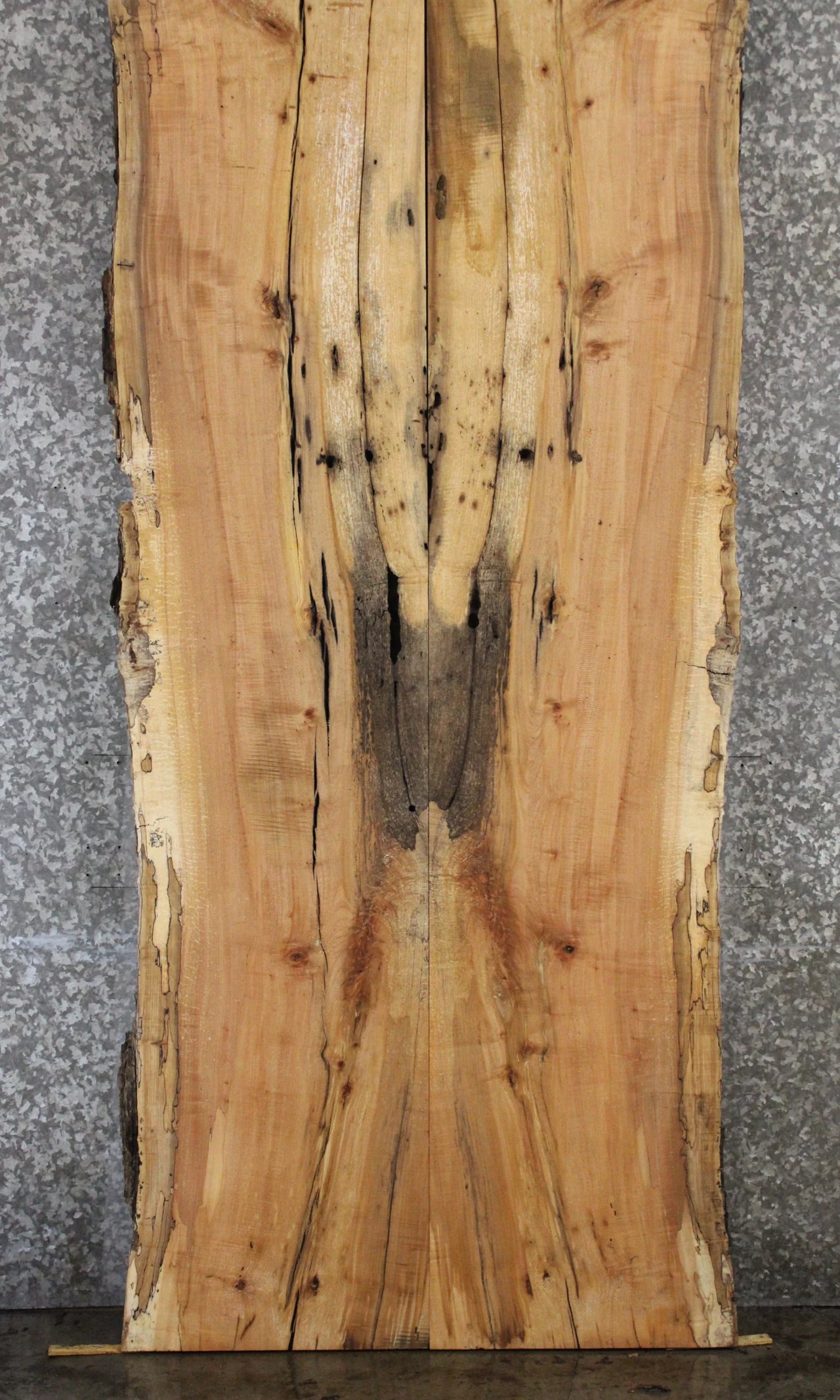 2- Spalted Maple Live Edge Book Match Table Top 11-12