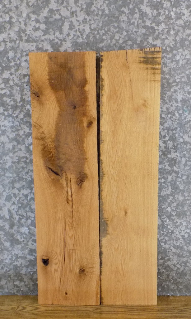 2- Kiln Dried Reclaimed White Oak Lumber Boards/Craft Pack Slabs 11007-11008