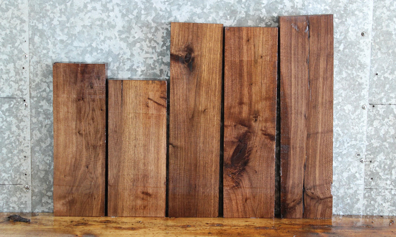 5- Live Edge Black Walnut Lumber Boards/Craft Pack 11020-11024