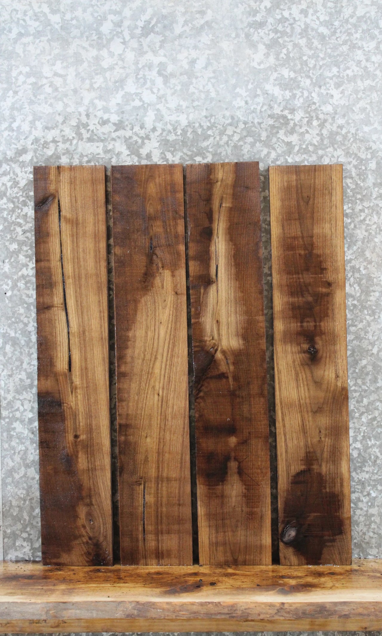 4- Rustic Black Walnut Wall Shelf Lumber 11033-11036