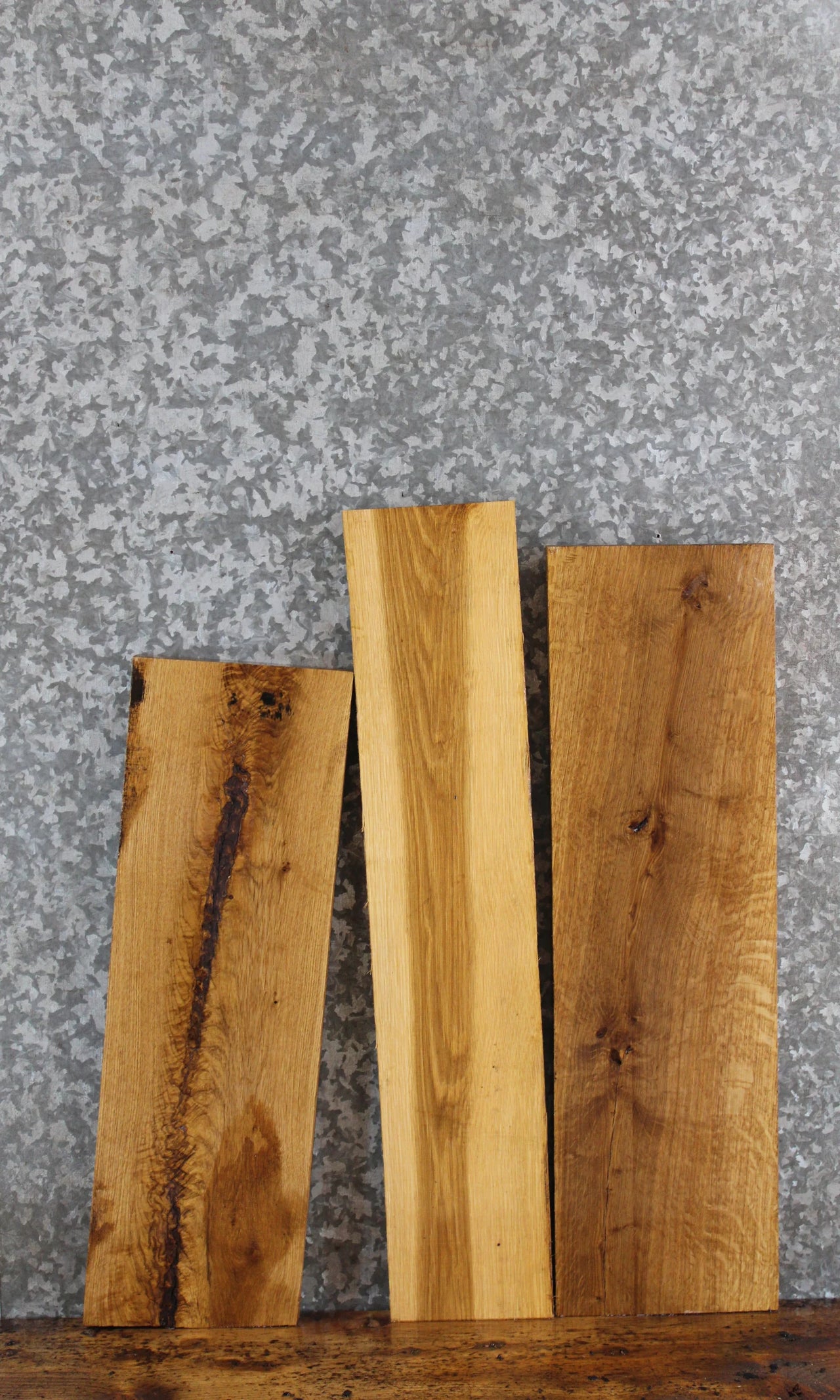 3- Live Edge White Oak Lumber Boards/DIY Project 11041-11043