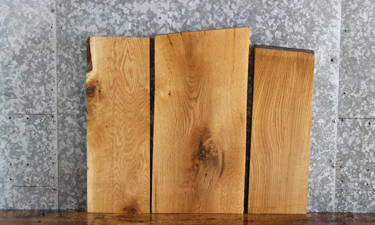 3- Live Edge White Oak Lumber Boards/DIY Project 11064-11066