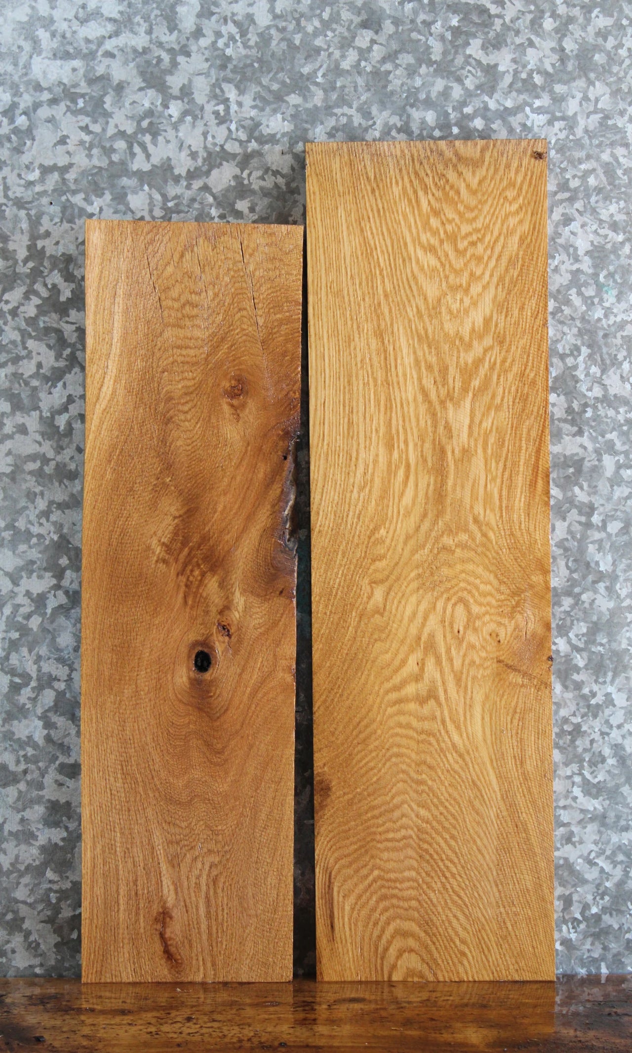 2- Live Edge White Oak Lumber Boards/DIY Project 11078-11079