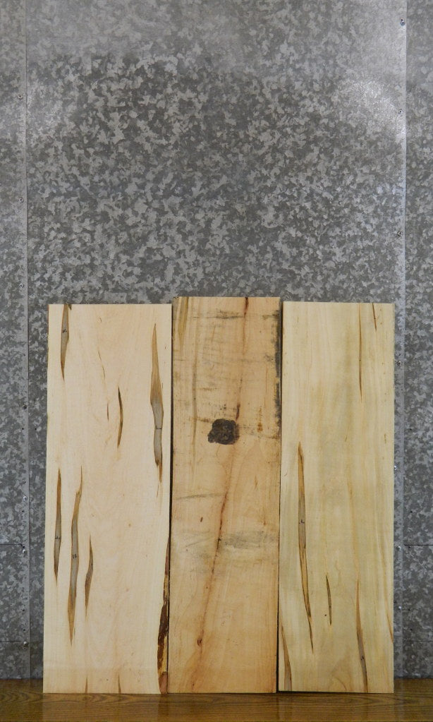 3- Reclaimed Ambrosia Maple Kiln Dried Craft Pack/Lumber Boards 11231