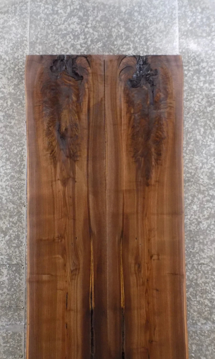 2- Live Edge Bookmatched Black Walnut Conference Table Top Slabs 1131-1132