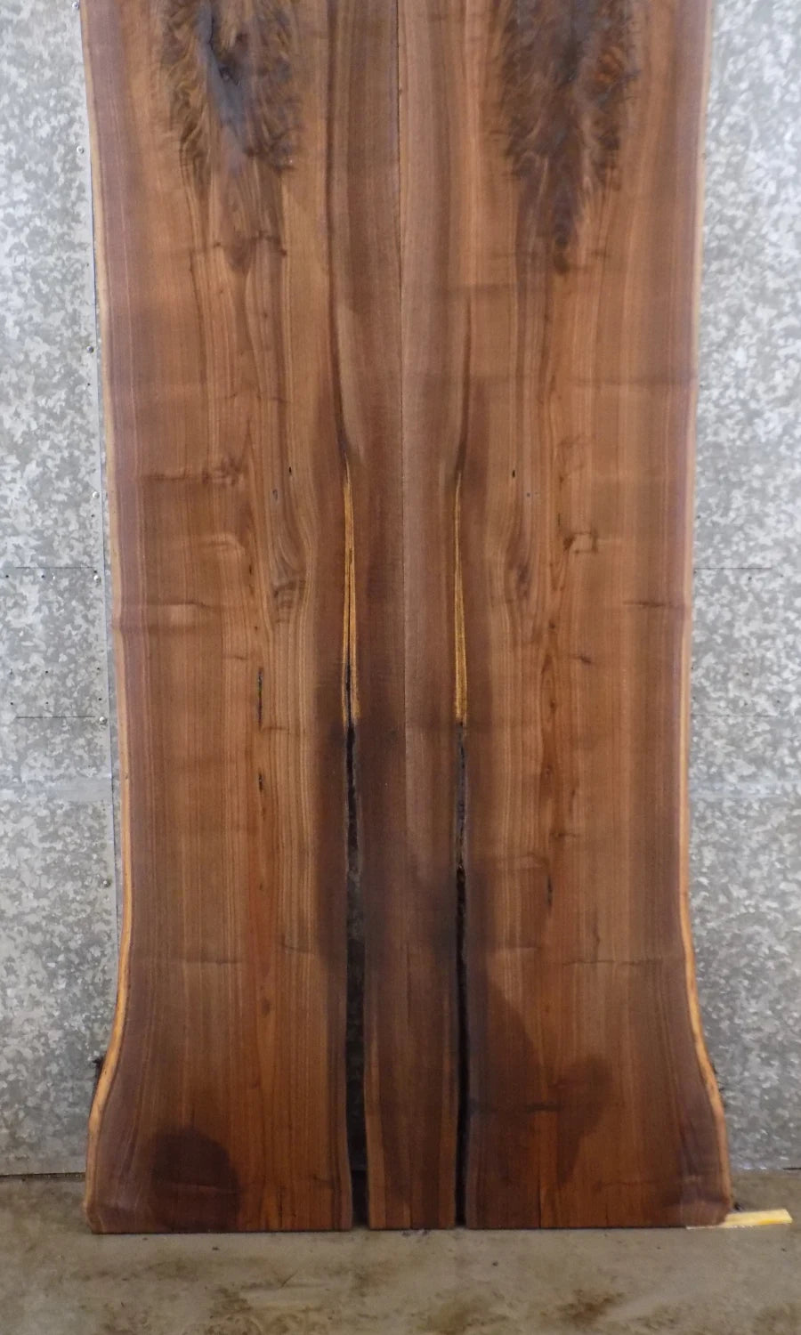 2- Live Edge Bookmatched Black Walnut Conference Table Top Slabs 1131-1132