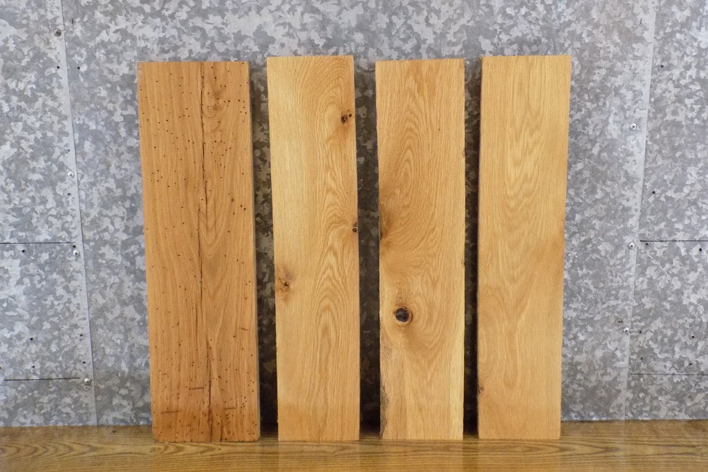 4- Kiln Dried Salvaged White Oak Craft/Lumber Pack/Shelf Slabs 11335-11336