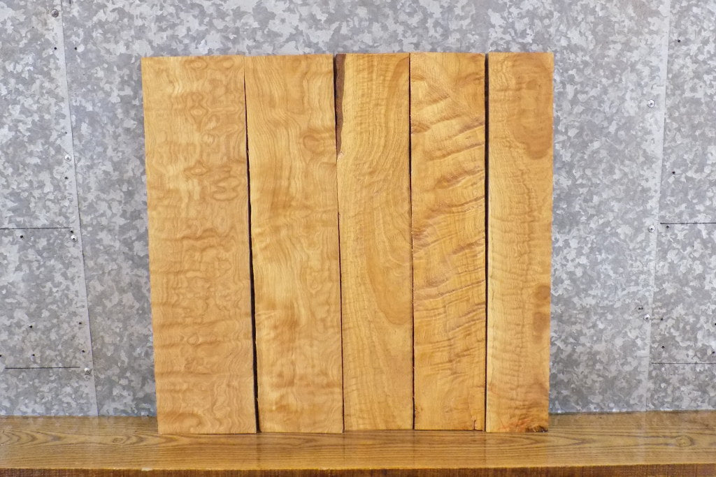 5- Figured White Oak Salvaged Kiln Dried Lumber Boards/Craft Pack 11575-11576