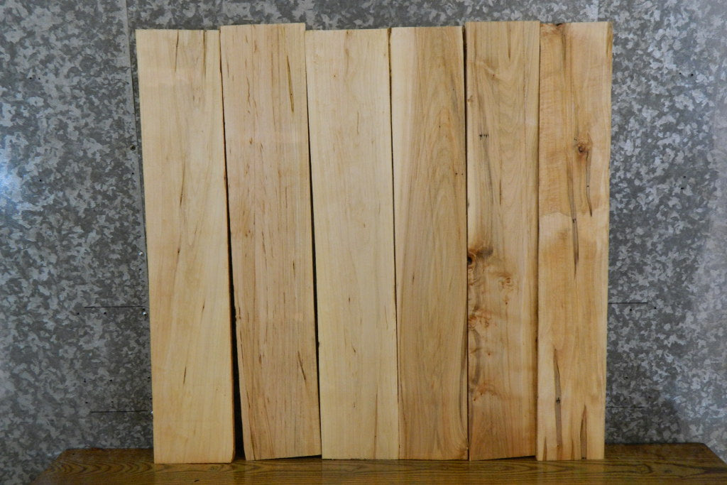 6- Kiln Dried Salvaged Ambrosia Maple Lumber Boards 11893-11894